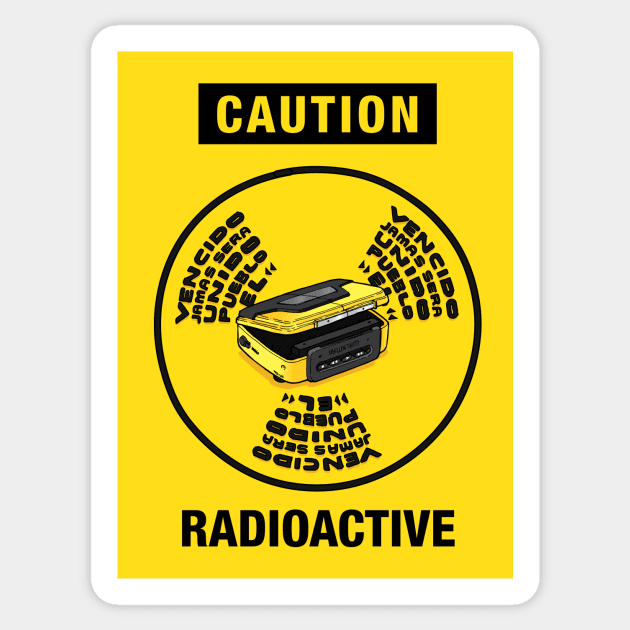 Caution Radioactive Music Sticker by foozledesign